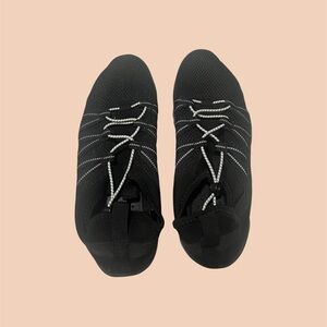 Target Black Slip-On Knit Sneakers with Reflective Laces